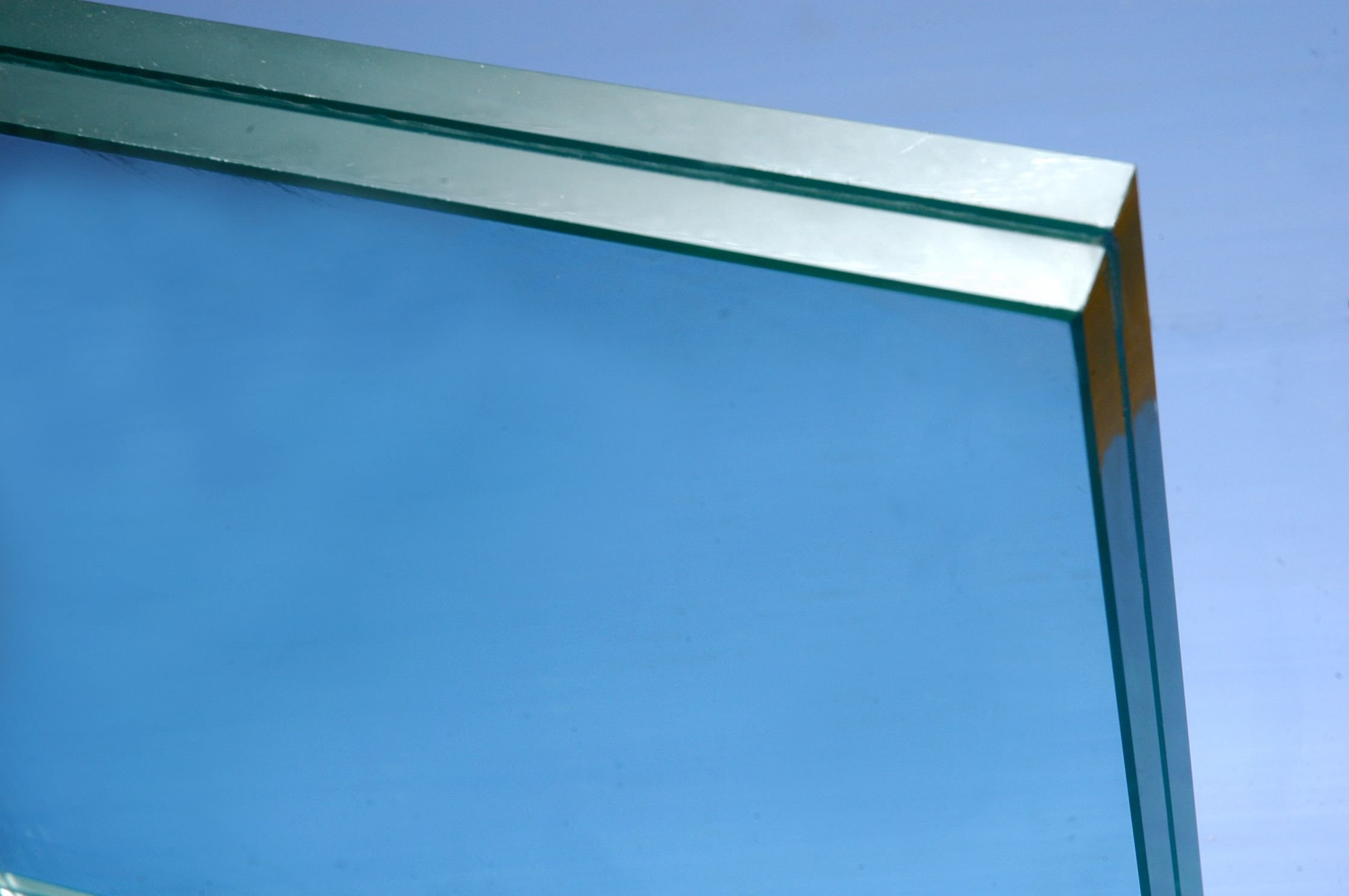 Close up image of laminated glass